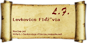 Levkovics Flávia névjegykártya